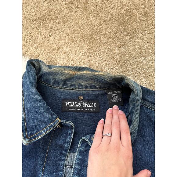 Vintage Pelle Pelle Jean Denim Distressed Jacket - Picture 7 of 9